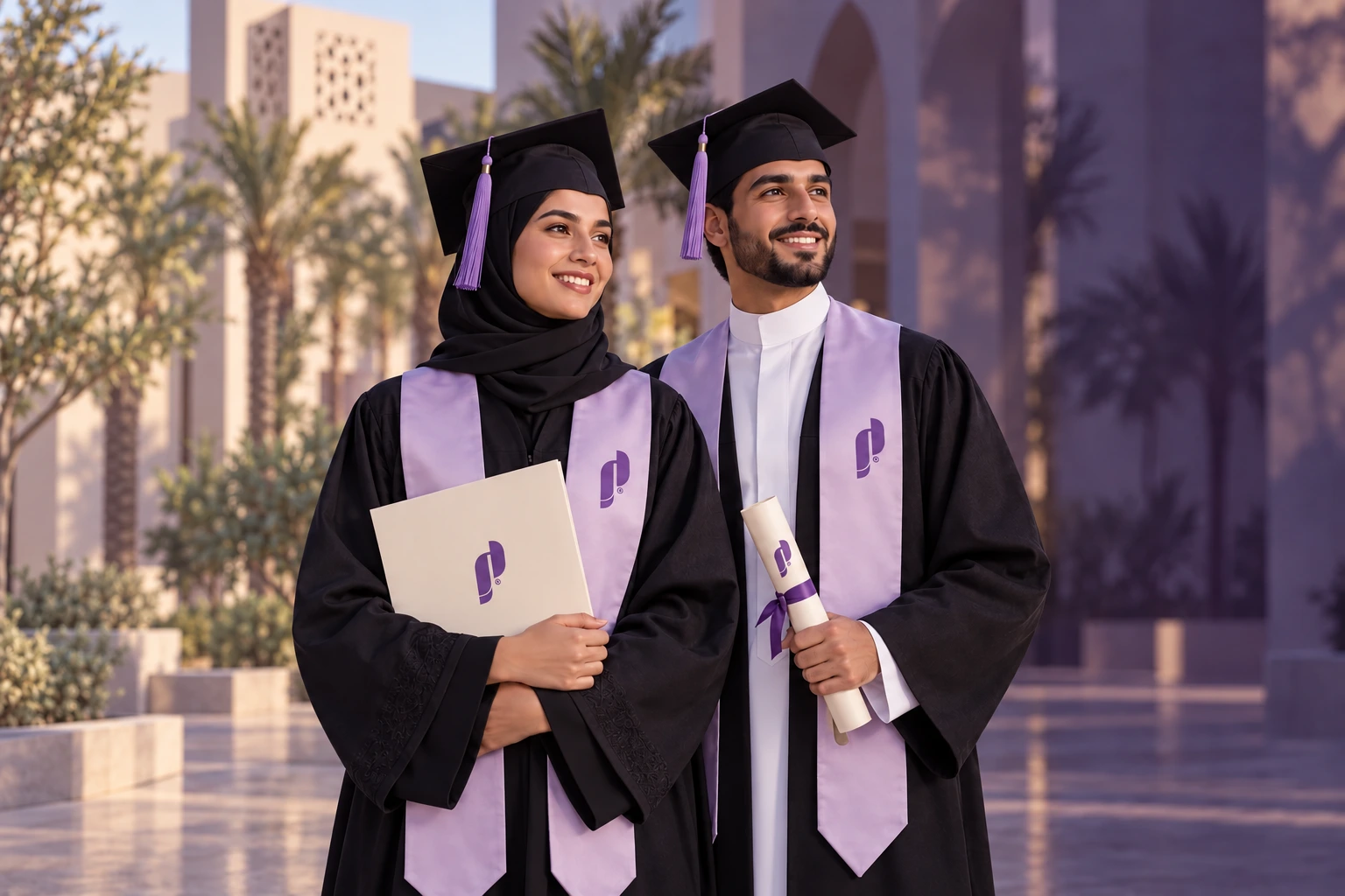 خريجة وخريج سعوديان يحملان هوية الأكاديمية